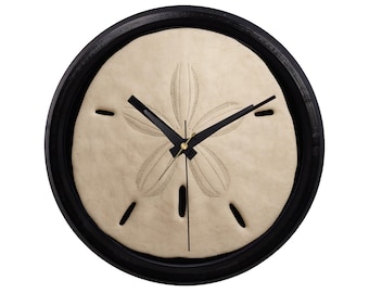 Sand Dollar Beach Wall Clock – 8.5 Inch Coastal Decor | Nautical Wall Art | Beach House Gift