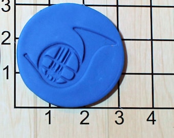 French Horn Fondant Cookie Cutter AND Stamp #1597