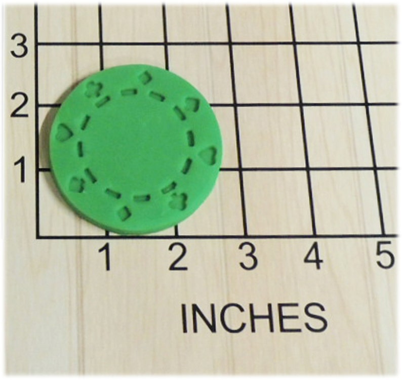 Casino Poker Chip Fondant Cookie Cutter and Stamp 1291 Etsy