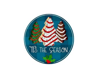 Christmas Holiday 4 Piece Chrisman Cookies Coaster Set With Holder, Holiday Decor, Winter Home Decor, Unique Gift, Festive Home Decor