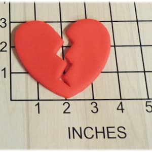 Broken Heart Fondant Cookie Cutter and Stamp #1253