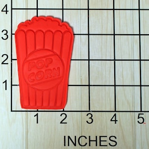 Movie Popcorn Fondant Cookie Cutter and Stamp #1659
