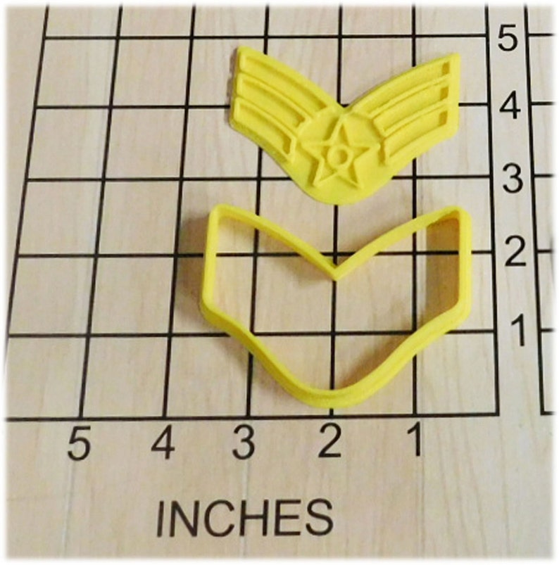 US Air Force Senior Airman Cookie Cutter and Stamp #1056