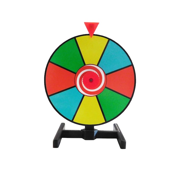 6 Inch Dry Erase Prize Wheel with Desktop Stand