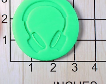 Headphones Fondant Cookie Cutter AND Stamp #1557