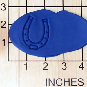Lucky Horse Shoe Shape Cupcake Size Decorating Fondant Stamp and Handle #1458