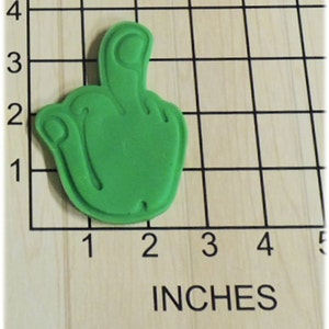 Middle Finger Symbol Fondant Cookie Cutter and Stamp #1243