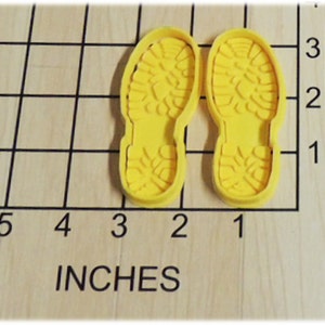 Boot Print Shaped Cookie Fondant Cutter and Stamp #1193