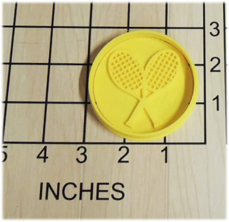 Tennis Rackets Fondant Cookie Cutter and Stamp #1329