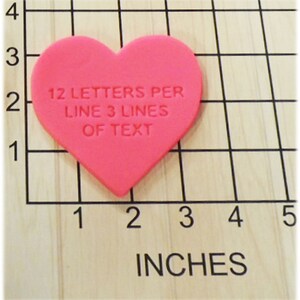 Personalized Heart Shape Fondant Cookie Cutter and Stamp #1131