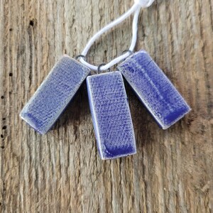 Ceramic pendant cube pair; Handmade Artisan Dangle Ceramic Earring Pair, Jewelry supplies, OOAK