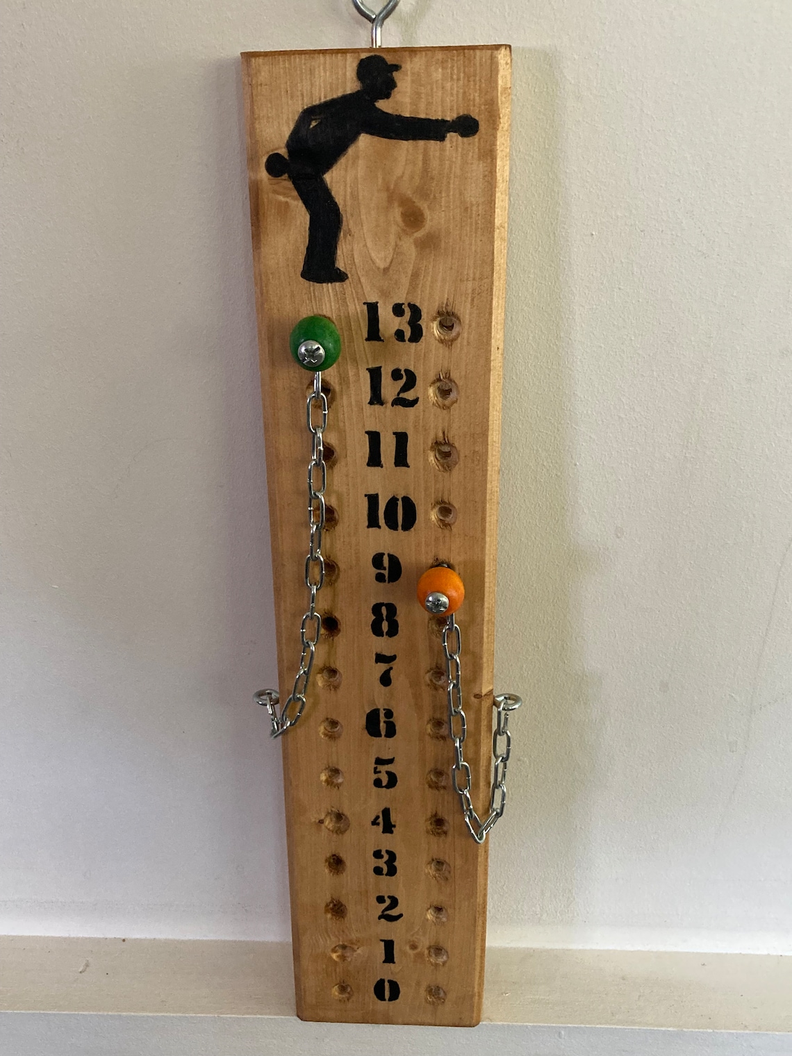 Compteur De Points Pétanque Tsme 0 à 13 - Grand Format 200x100mm En PVC 3mm