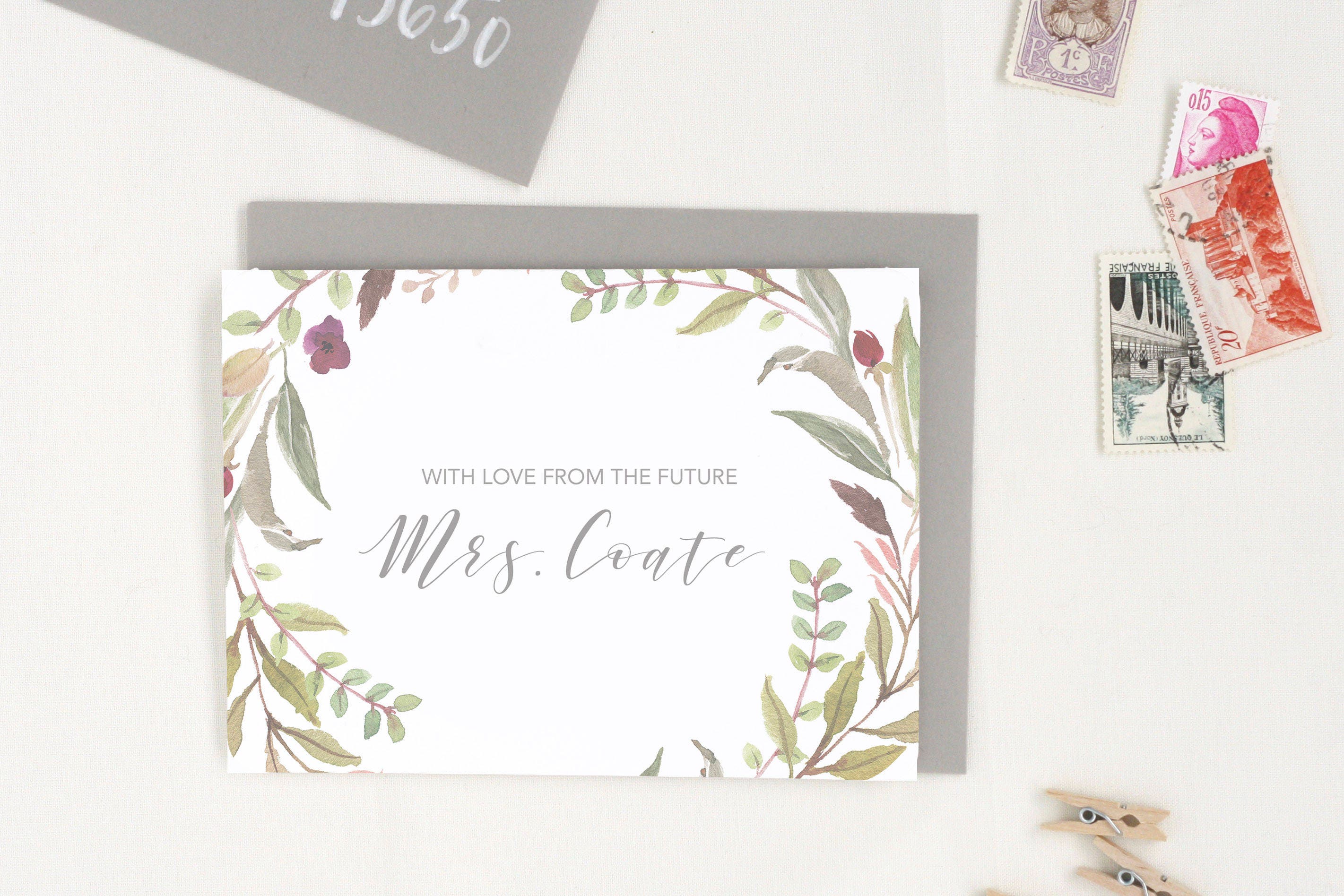 Wedding Shower Personalized Thank You Cards 50