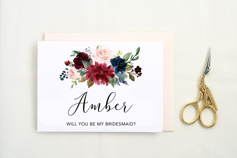 Will You Be My Bridesmaid Bridesmaid Proposal Cards Maid of Honor Proposal Be My Bridesmaid Bridesmaid Card. Bridesmaid Proposal