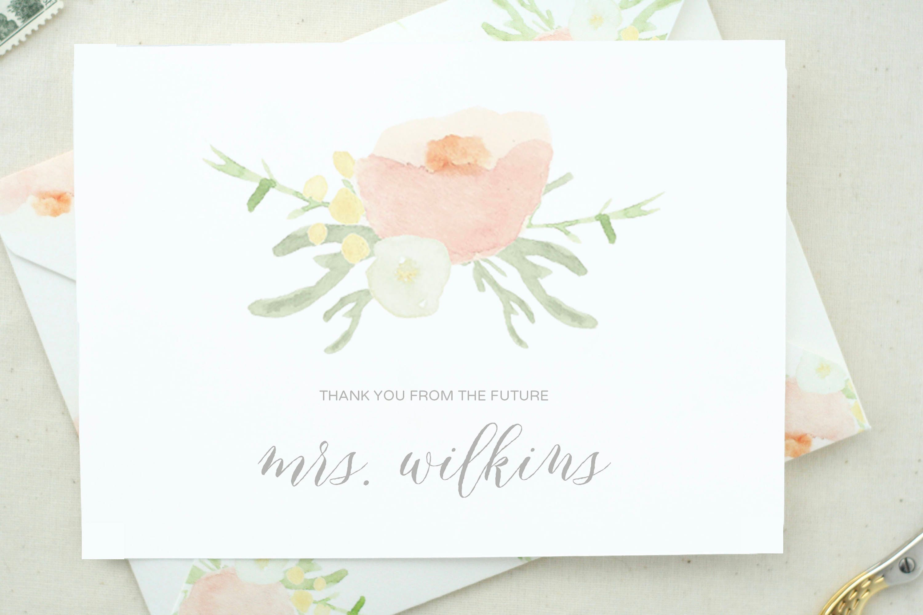 Personalized Future Mrs Wedding Shower Thank You 50