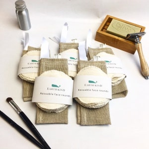 10x REUSABLE COTTON PADS| zero waste | facial rounds| makeup remover pads| brushed cotton wipes| cotton rounds| face wipes | facial pads