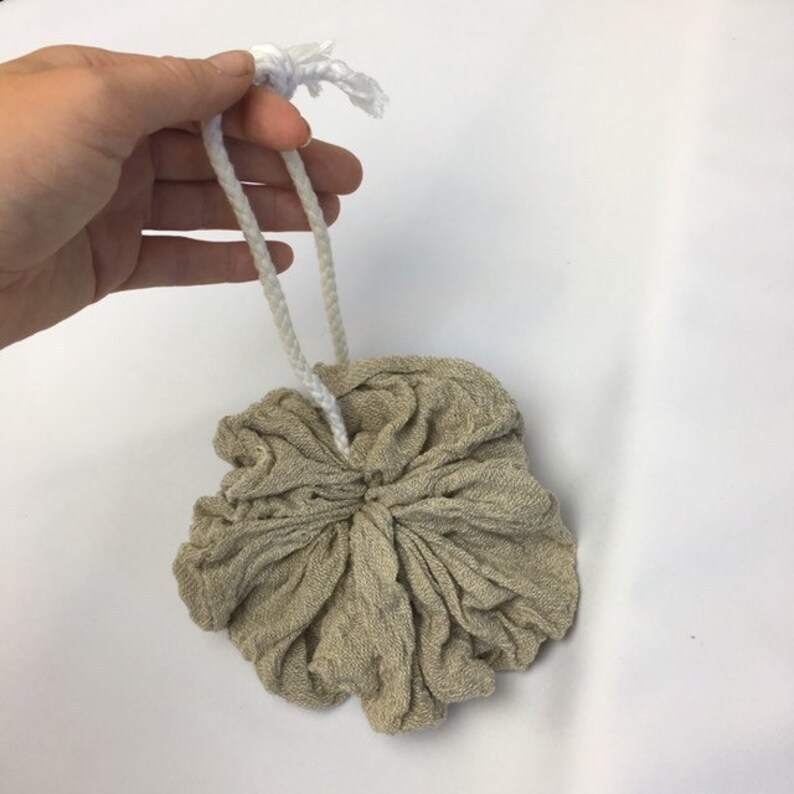 Plastic free shower pouf puff bath body scrub washable Etsy