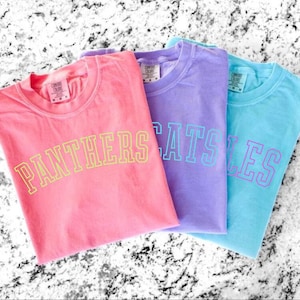 Neon Varsity Mascots, Custom Mascots, Neon Color Comfort, Spirit Apparel, Mascot Shirt