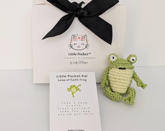 Handmade Crochet Frog Pal | Leap of Faith Keepsake Token (Gift Ready)