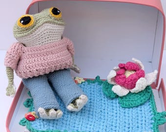 Freya the Frog – Handmade Crochet Companion & Collectible