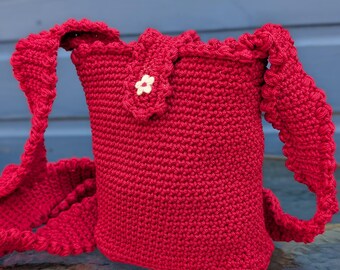 Crochet Bohemian Summer Festival Crossbody Bag