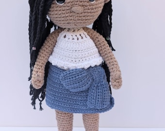 Handmade Crochet Doll with Braids