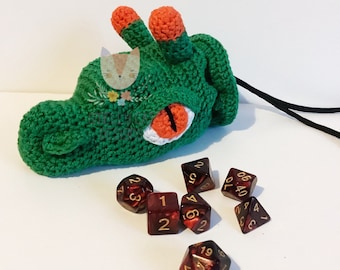 DND Dice Dragon Head Drawstring Pouch - Dungeons & Dragons