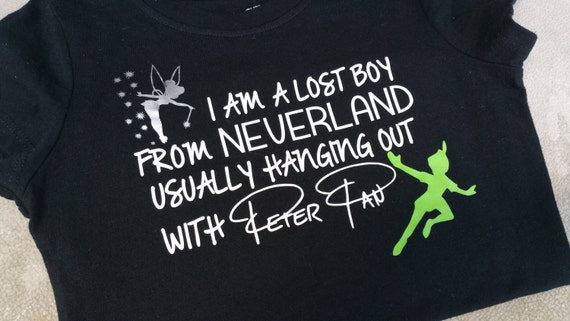 Lost Boy From Neverland Peter Pan Shirt Youth Child Toddler Etsy