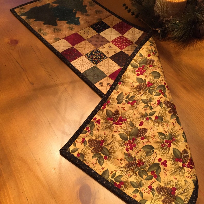 Christmas Table Runner / Winter Table Runner/ North Woods / Etsy