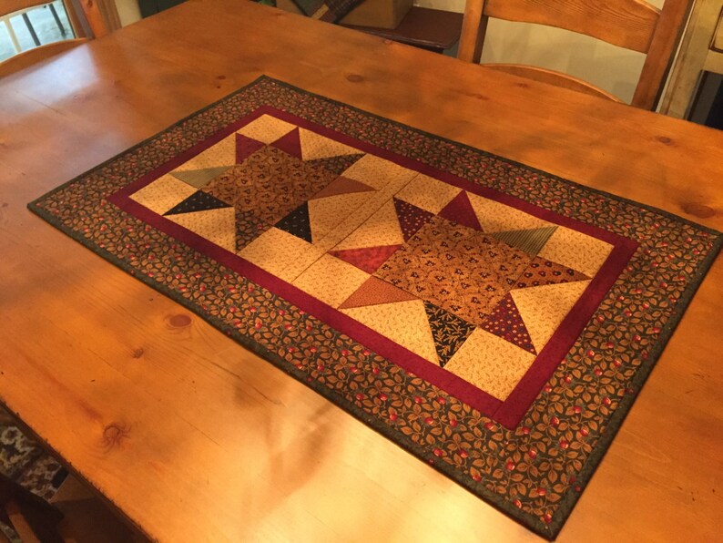 Quilted Star Table Runner / Primitive / Country / Item 845 Etsy