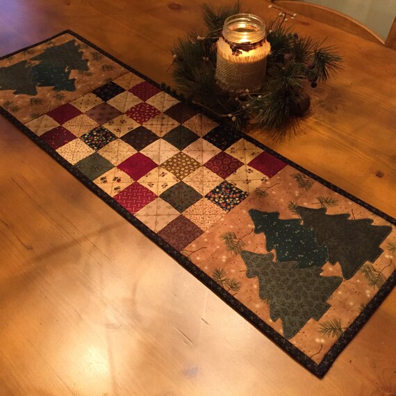 Christmas Table Runner / Winter Table Runner/ North Woods / Etsy