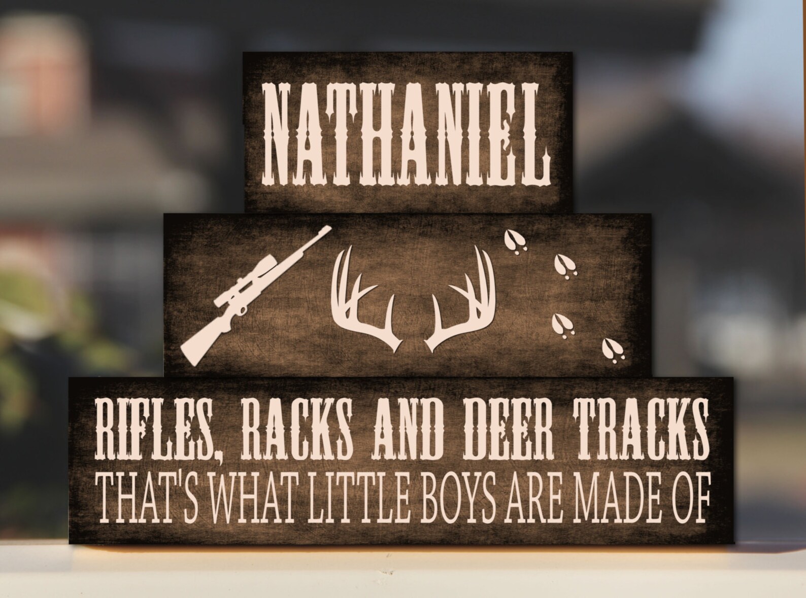 DEER Nursery Decor Rifles Racks Deer Tracks Antler Camo Blocks Etsy