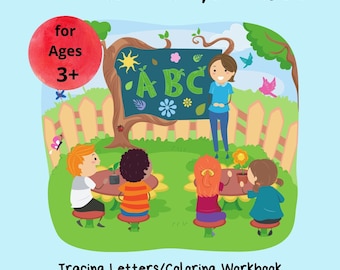 Learn to write your ABC's, Handwriting for Ages 3+,  Printable Kids Workbook, Coloring, Pen Control, Line Tracing, Letters, DIGITAL DOWNLOAD