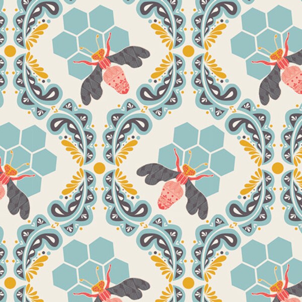 Sweet as Honey by Bonnie Christine / BEE SWEET MORNING / Spring Harvest / Art Gallery Fabrics - 1/2 Yard