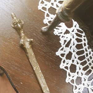 Vintage Bronze African Tribal Letter Opener, Envelope Opener