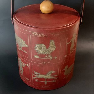 Vintage Georges Briard Ice Bucket with Weather Vanes, Weather Vane Ice Bucket