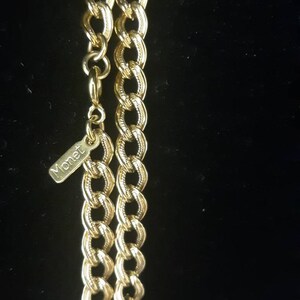 Vintage Monet Goldtone Braided Curb Chain Necklace image 2