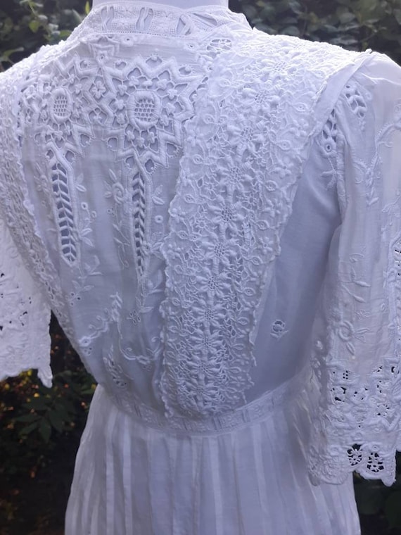 Vintage 1890's Nightgown, Victorian Nightgown, Wh… - image 4