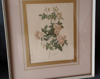 1986 Vintage REDOUTE FLOWER "4 COMMELINA SPIDERWORT" COLOR Art Print Lithograph 