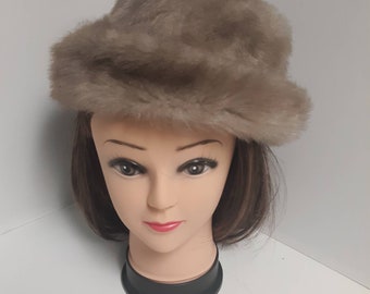 Vintage Blonde Faux Fur Hat