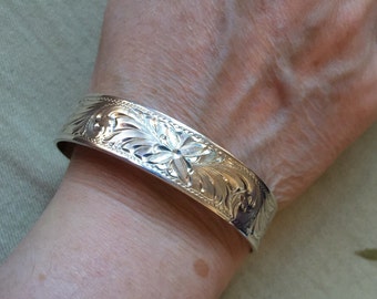 Sterling Western Engraved Cuff -- 614