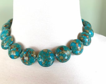 Mosaic Turquoise Choker -- 05/19-54