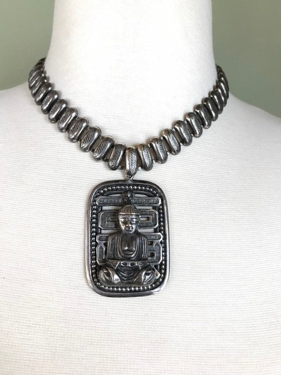 Signed Joseff of Hollywood Buddha Necklace - 03/19