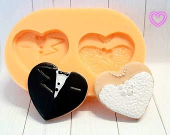 Silicone Mold Biscuit Bridal Wedding Heart