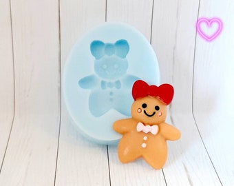 Silicone Mold,Mold, Gingerbread Woman, Gingerbread (2.8 x 2.4 cm)