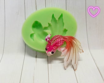 Silicone Mold Fish Koi Goldfish Veilfish Flat