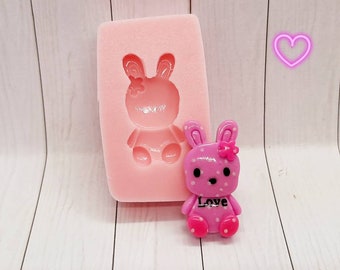 Silikonform Mold  24mm x 11mm  Bunny Rabbit Hase