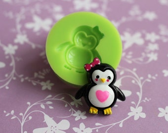 Silikonform Mold  Pinguin Vogel