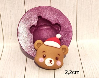 Silicone Mold Teddy Bear Christmas