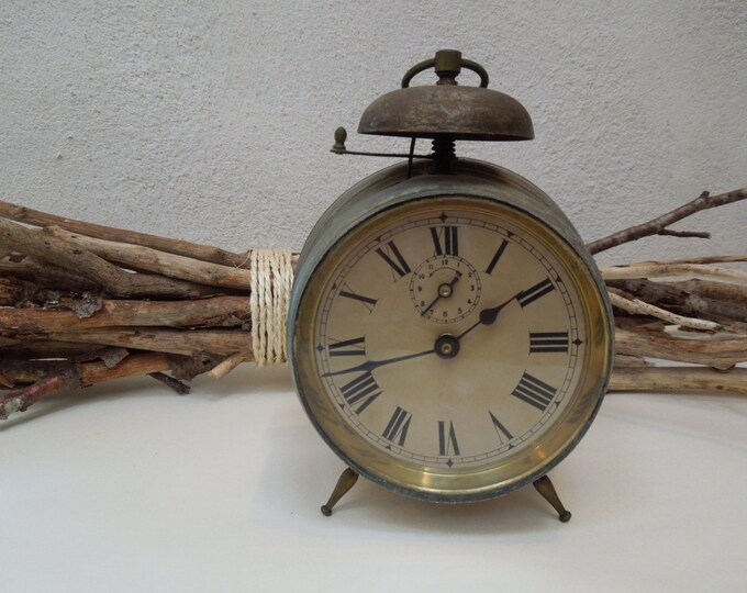Working 1800s Antique Alarm Clock Metal Bell Frenc Vintage Etsy